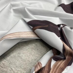 New printed silk elastic double crepe fabric for and elegant shirts dresses
