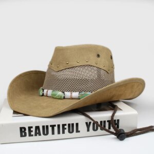 Casual belt men’s and women’s large brimmed cowboy hat sunshade warm top