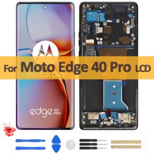 6.67″ Original LCD For Motorola Edge 40 Pro LCD XT2301-4 Display Screen Touch Digitizer Assembly For Moto Edge40 Pro Screen