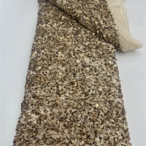 High-quality African Nigerian Elegant Embroidered Fabric 2025 French Tulle Lace Fabric With Sequin For Party Wedding
