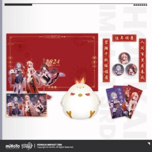 [Genuine] Pre-sale Honkai Impact3 Derivative Products Cosplay 2024 Chinese New Year Themed Gift Box Night Light Acrylic Standing