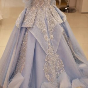 Blue Flower Girl Dresses for Wedding Pleated Puffy Floor Length Bespoke Occasion Dresses Princess First Holy Communion Gown