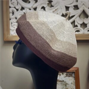Spring and Summer linen beret Ladies gradient everything with a sweet cute breathable knitted hat