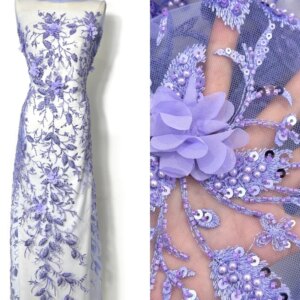 Africa Nigerian Beaded French Mesh Lace With Sequins High Quality 2025 Embroidery Lace Sequins Lace For Wedding Dresses Women