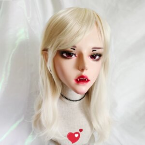 (Evil-04) Gurglelove Resin Half Head Kigurumi BJD Mask Cosplay Japanese Anime Role Lolita Mask Crossdress Doll