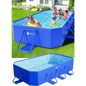 Foldable Pool, Large Non-Inflatable Swimming Pool for Kids,Adult Collapsible Pools Hard Plastic Shell, Oversized Thickened,Porta