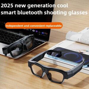 CLLOIO Bluetooth Smart Ultra HD Camera Myopia Glasses Call Control Men Women Glasses Waterproof Progressive Prescription Eyeware