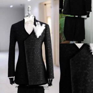 High-end Jacquard Men’s Suits Slim Fit 3 Pcs Blazers Pants Vest For Formal Occasions Wedding Prom Clothing Customized