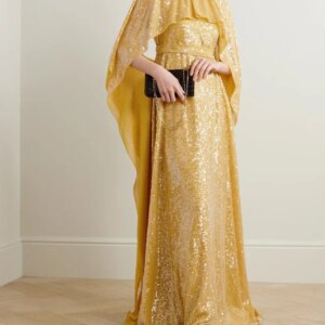 Elegent Mermaid Evening Dress Sequined Shiny Prom Gowns With Draped Robe De Soiree Graduation Party Dress 2024 ﻿ فساتين حفلة موس