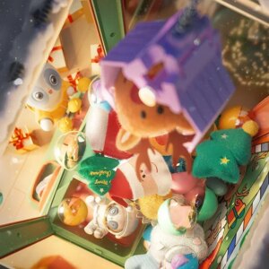 Merry Christmas Theme Doll Machine Coin Operated Play Game Claw Catch Toy Machines Dolls Children Interactive Toys Xmas Gifts