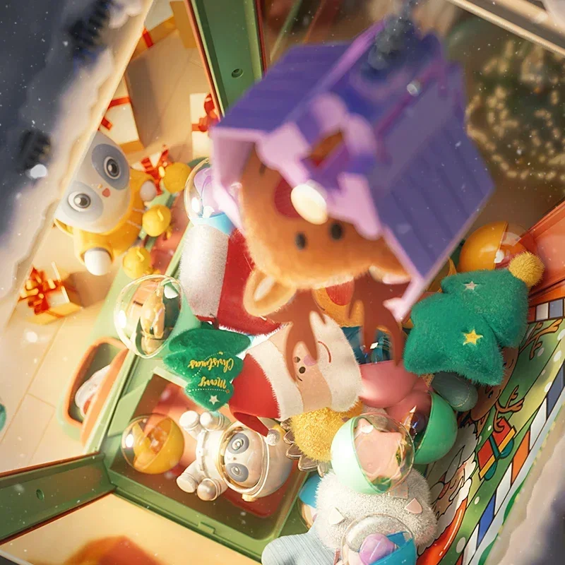 Merry Christmas Theme Doll Machine Coin Operated Play Game Claw Catch Toy Machines Dolls Children Interactive Toys Xmas Gifts