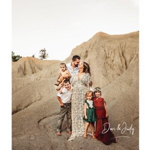 Don&Judy Bohemian Maternity Photography Dress Adjustable Waist Embroidery Maxi Gown for Weddings Parties Capture Your Pregnancy