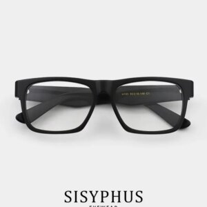Bella Show High-Sensitivity Glasses for Men and Women, Black Frame, Anti-Blue Light, Large Frame, Plain Frame, Myopia, the Road Flag Wanxin Lenses