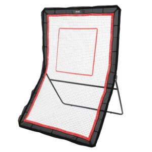 for lacrosse Rebounder for backyard , 5×7 Ft Volleyball Bounce Back Net, Pitchback Throwback Baseball Softball Return Training