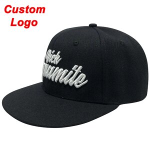 Custom Baseball Cap Black Colorable Football Tennis Hiphop Flat Bill Brim Red Blue Two Tone Journey Customized Snapback Hat