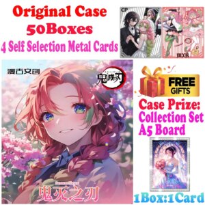 2025 Newest Case Wholesale Mangu Demon Slayer Drip Diamond Metal Card Shinobu Trading Mitsuri Tanjiro CCG TCG Hobbies Gift