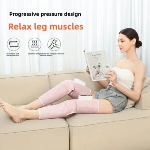 Electric Calf Massager with 3-Speed Hot Compress Air Pressure Leg Massage Apparatus Air Compression Leg Massage Machine Relax
