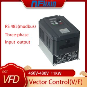 HOT ! VFD 460V-480V 5.5-55KWVariable Frequency Drive Three phase input and output Frequency Converter Motor speed regulation.