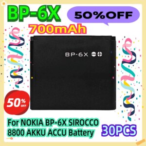 BP-6X For NOKIA BP-6X SIROCCO 8800 AKKU ACCU Battery 700mAh 30pcs