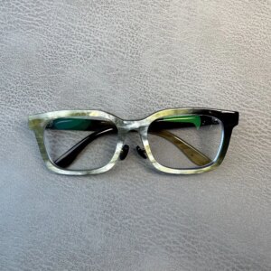 Eyeglass Frames Unique Vintage Square Retro Handmade Black White Horn Prescription Man’s Glasses Frames Optical Lenses Eyewear
