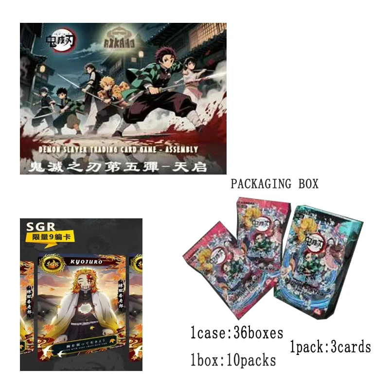 Demon Slayer Collection Cards Booster Box Rare Apocalypse Anime Table Playing Game Board Trading Cards