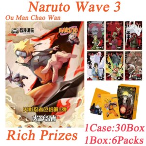 180Pcs/Naruto Wave 3 Ou Man Chao Wan Collection Card Booster Box Rich Gifts Anime Character Board Game Card Toys Hobbies Gifts