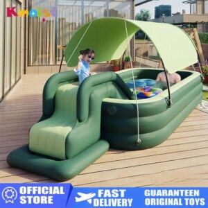 Swimming Pool Inflatable Pools Children’s Family Outdoor Party Sun Shade Folding Swimming Pool Slides for Kids Babies