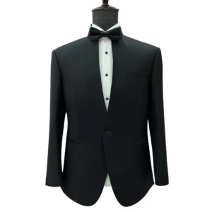 Fashion Custom Slim Fit Men’s Commuting Black Office Business Suit