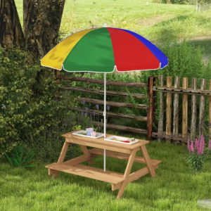 Wooden Outdoor Kids Picnic Table ( Amazon Shipping)(Prohibited by WalMart)