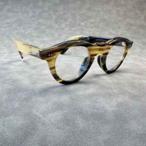 Eyeglass Frames Unique Vintage Cat Eye Graduated Lenses Handmade Natural Horn Man Glasses Frames Myopia Optical Eyeglasses