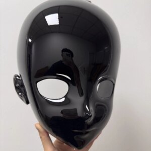 Boy/Bily Character Black Kig Half Head with Lock Anime Cosplay Japanese Kigurumi Mask Anime DIY Accessories