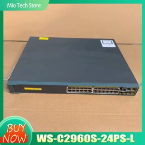 For Ci-s-co WS-C2960S-24PS-L 24 Port Gigabit POE Powered 4-port SFP Network Management Switch