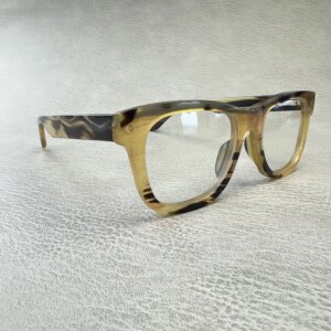Women’s Man Glasses Frames Vintage Square Handmade Natural Horn Prescription Eyeglass Frames Optical Lenses Eyeglasses