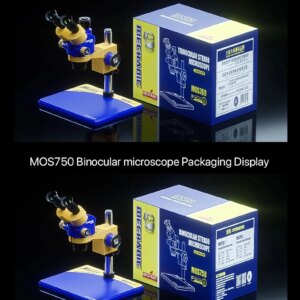 MECHANIC MOS760-B11 Lab Trinocular Stereo Microscope HD Electronic Component Magnified 0.7-6.0X Zoom Observation Scope