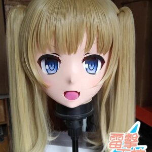 (KM9177) Handmade Female Sweet Girl Resin Crossdress Outfit Cosplay Japanese Animegao Role Play Kigurumi Mask