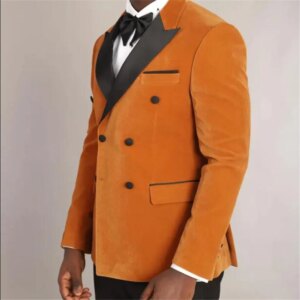 Elegant Groom Wedding Suits Double Breasted Man Blazers Formal Dinner Business Party Men’s Tuxedos Customized  Terno Masculinos