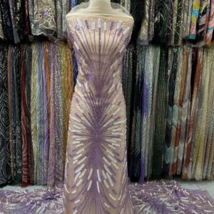 Africa Nigerian Beaded French Mesh Lace With Sequins High Quality 2025 Embroidery Lace Sequins Lace For Wedding Dresses Women