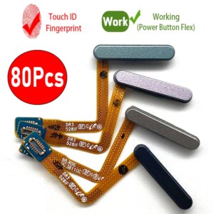 80Pcs,NEW Fingerprint Sensor Home Return Key Menu Button Flex Ribbon For Samsung Z Flip 2 3 4 5 5G F700F F707 F731 F721 F711