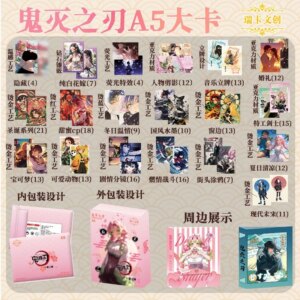 Demon Slayer A5 Collection Cards Acrylic Colored Paper Ruika Wave 2 Tanjirou Nezuko Shinobu Anime Character Card Kids Gift Toy