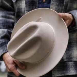 New winter men’s hat wool top mix casual cowboy hard