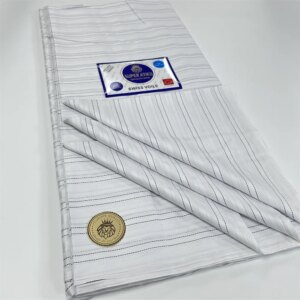 Wholesale White Voile Lace Fabric Switzerland 2025 African Lace Fabric 2025 High Quality 5Yards Atiku Fabrics For Men 5Ya W391-1