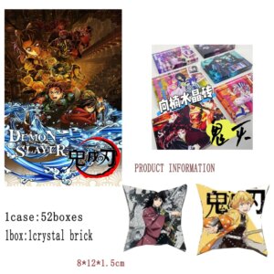 Demon Slayer Collection Cards Booster Box High-Transparency Acrylic Crystal Brick Rare Anime Playing Game Board Trading Cards