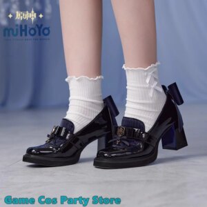 [Genuine] Furina Theme Impression Splicing Loafer Anime Game Genshin Impact Cosplay Prop Focalors Lolita JK Shoes 34-40 Original