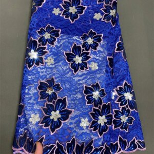 French Lace Fabric Quality 2025 Latest Velvet Sequins Fabric High Quality Luxury Wedding Dresses Wedding Dress For Woman A1112-1