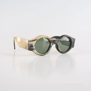 Women Sunglasses Men Unique Vintage Round Polarized Handmade Black White Horn Prescription Man’s Glasses Frames