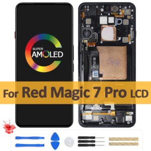 6.8″ Original AMOLED For ZTE nubia Red Magic 7 Pro NX709J LCD Display Digitizer Assembly For RedMagic 7Pro Touch Screen Panel