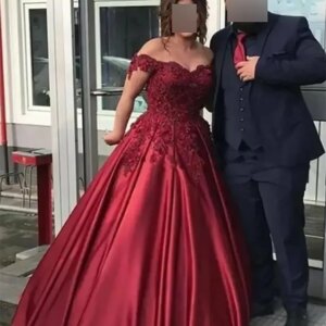 Elegant Off Shoulder  A Line Appliques  Evening Dresses Dark Blue  Beads Formal Party Gowns Women Prom dress