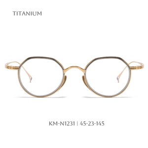 Titanium Irregular Oval Frame Glasses Retro Unisex – Blue Light Blocking for Reading Luxury Designer Optical Eyewear Trendy 2025
