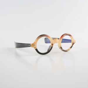 Eyeglass Frames Unique Round Wide Temple Small Vintage Optical Eyeglasses Handmade Natural Horn Prescription Man Glasses Frames