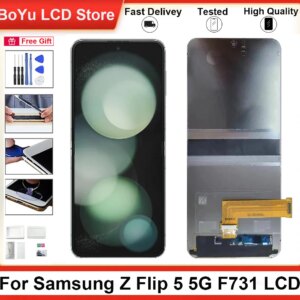 AMOLED 6.7″ Tested f731 Screen For Samsung Z Flip 5 5G F731 SM-F731B F731U F731N No Frame LCD + Touch Screen Digitizer Assembly